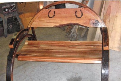 Wagon Wheel Bench